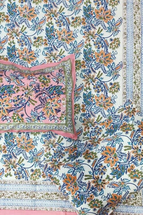 Premium Jaipuri Hand block printed bedsheet