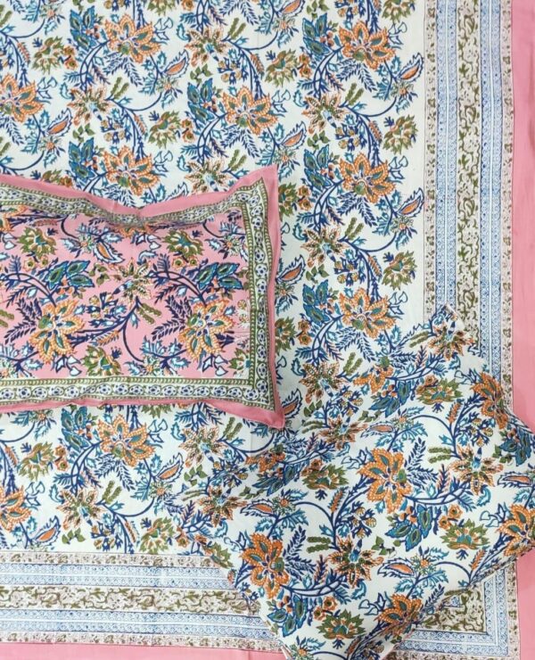 Premium Jaipuri Hand block printed bedsheet