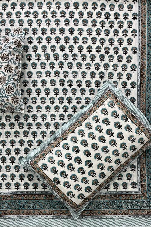 Premium Jaipuri Hand block printed bedsheet