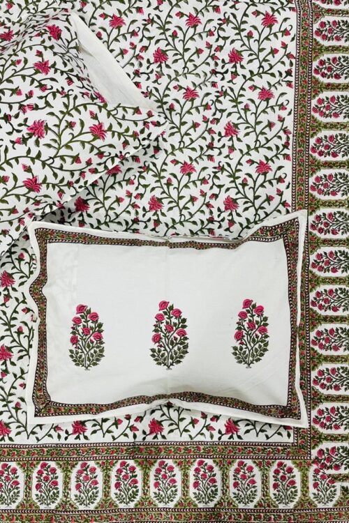 Premium Jaipuri Hand block printed bedsheet