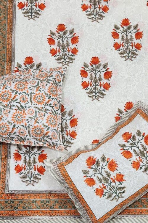 Premium Jaipuri Hand block printed bedsheet