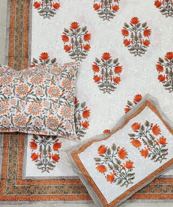 Premium Jaipuri Hand block printed bedsheet