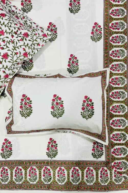 Premium Jaipuri Hand block printed bedsheet