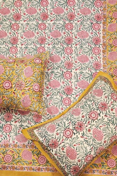 Premium Jaipuri Hand block printed bedsheet