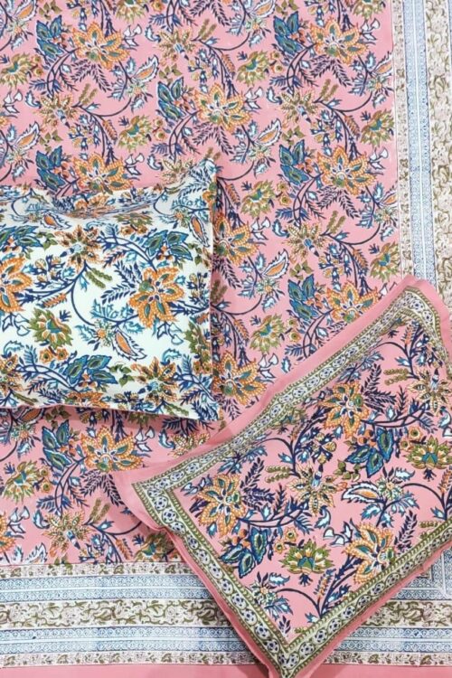 Premium Jaipuri Hand block printed bedsheet