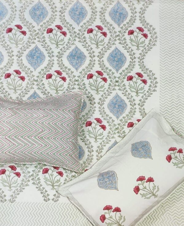 Premium Jaipuri Hand block printed bedsheet