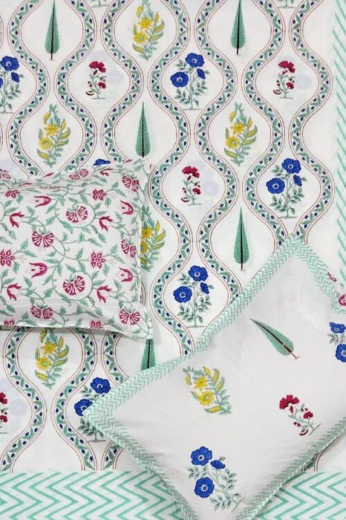 Premium Jaipuri Hand block printed bedsheet
