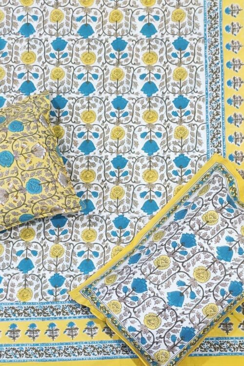Premium Jaipuri Hand block printed bedsheet