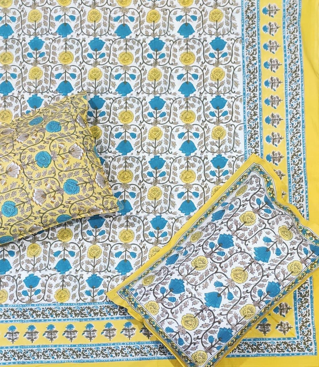 Premium Jaipuri Hand block printed bedsheet