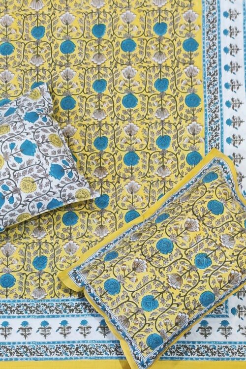 Premium Jaipuri Hand block printed bedsheet