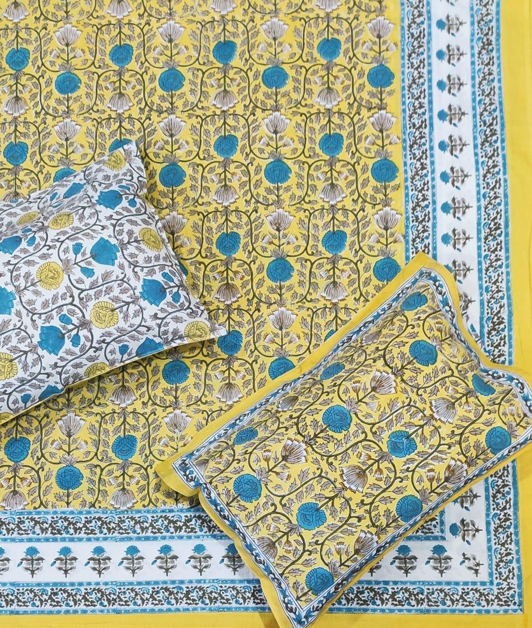 Premium Jaipuri Hand block printed bedsheet