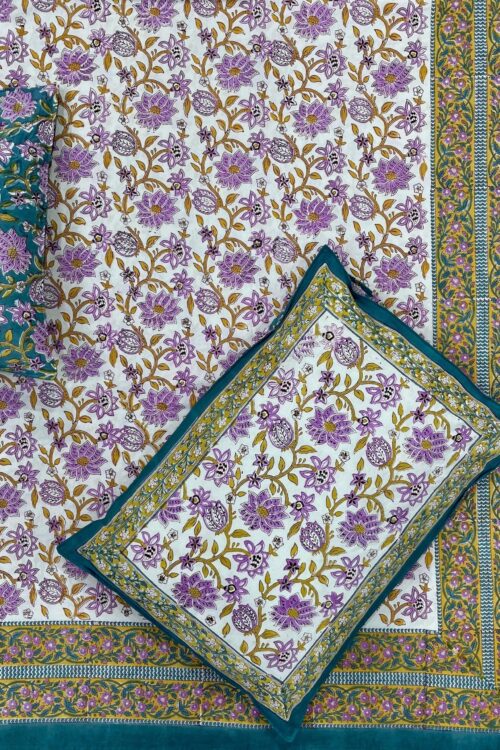 Premium Jaipuri Hand block printed bedsheet