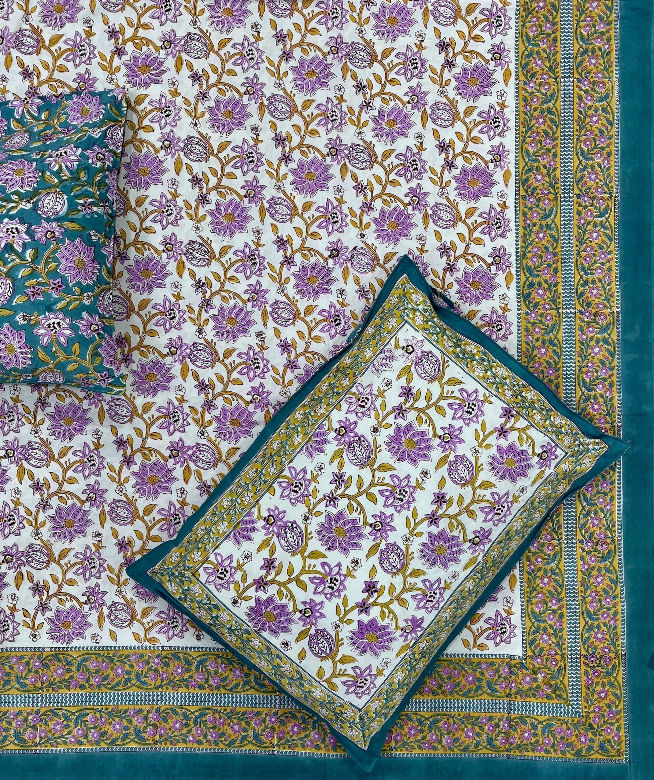 Premium Jaipuri Hand block printed bedsheet