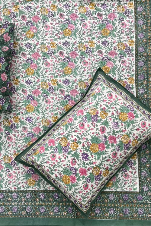 Premium Jaipuri Hand block printed bedsheet