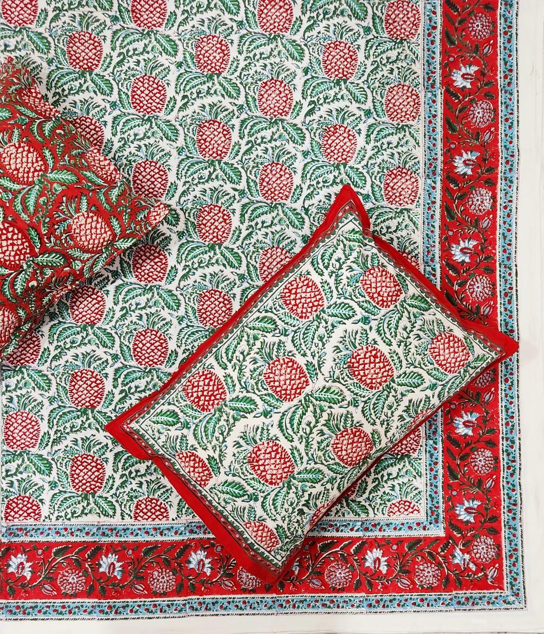 Premium Jaipuri Hand block printed bedsheet