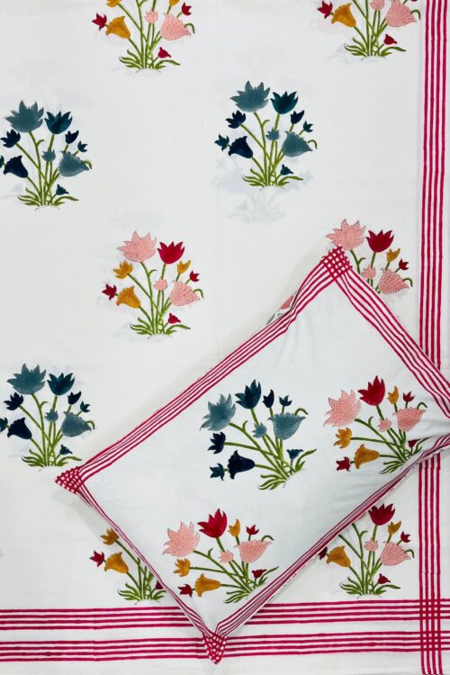 Premium Jaipuri Hand block printed bedsheet