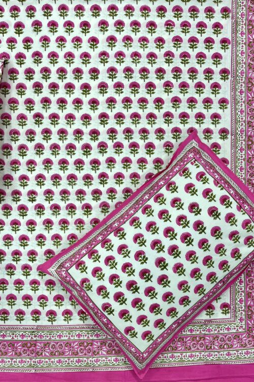 Premium Jaipuri Hand block printed bedsheet