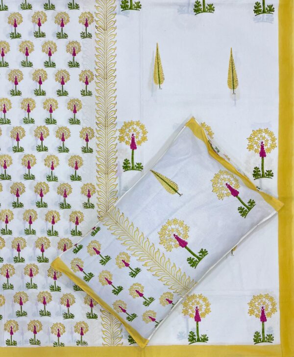 Premium Jaipuri Hand block printed bedsheet