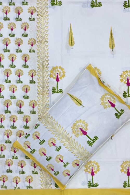 Premium Jaipuri Hand block printed bedsheet