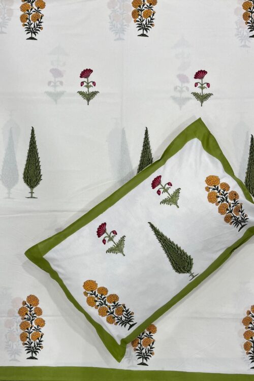 Premium Jaipuri Hand block printed bedsheet