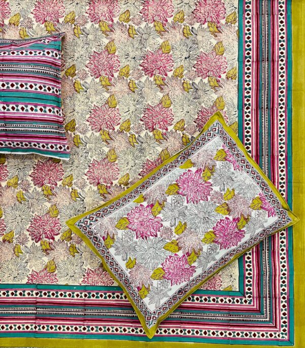 Premium Jaipuri Hand block printed bedsheet